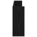 vidaXL Étagère à magazines avec étagère Chêne noir 80 x 12 x 30 cm