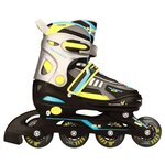 Nijdam roller en ligne enfants 30-33 noir/bleu/argenté/anthracite 52sp