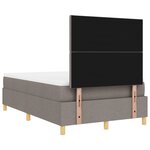 vidaXL Lit à ressorts avec matelas & LED taupe 120x200 cm Tissu