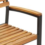 vidaXL Ensemble de salle à manger pour jardin 5 Pièces Noir et marron