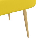 vidaXL Banc rembourré avec dossier Jaune clair 110 x 60 x 76 cm