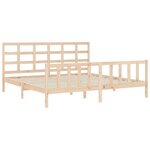 vidaXL Cadre de lit avec tête de lit 200x200 cm bois massif