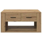 vidaXL Table basse Chêne artisanal 80 x 50 x 40 cm Bois d'ingénierie