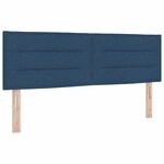 vidaXL Tête de lit Hauteur réglable avec tête de lit Bleu 140 cm tissu