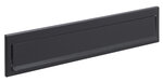 Entrée de boîte aux lettres en acier pour porte  mur  C-614  33 5 x 3 cm  Noir