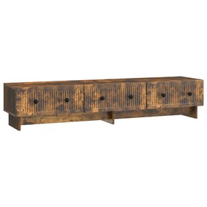 vidaXL Meuble TV Chêne fumé 147 x 34 5 x 30 cm Bois d'ingénierie