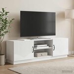 vidaXL Meuble TV Blanc 150 x 31 x 47 cm Bois d'ingénierie