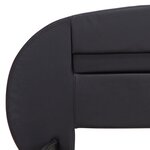 vidaXL Cadre de lit avec LED Noir Similicuir 90x200 cm