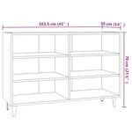 vidaXL Buffet Chêne fumé 103 5x35x70 cm Bois d'ingénierie