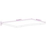 vidaXL Dessus de bureau avec courbe 90x50x2 5 cm manguier massif brut