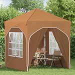 vidaXL Tente de fête pop-up 192 x 192 x 245 cm Beige