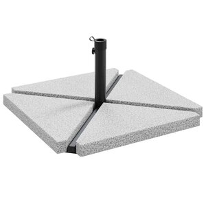 vidaXL Ensemble de bases de parasols de jardin 5 Pièces granit et acier