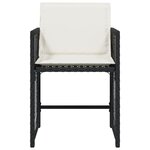vidaXL Chaises de jardin lot de 4 avec coussins noir résine tressée
