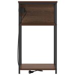 vidaXL Cabinet de chevet Chêne brun 41 x 28 x 76 cm Bois d'ingénierie