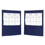 vidaXL Mur de tente de fête 2 pièces 200 x 195 cm Bleu PE et acier