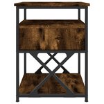 vidaXL Table de chevet chêne fumé 40x42x55 cm bois d'ingénierie