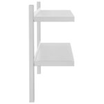 vidaXL Étagère murale 2 niveaux 100x23 5x60cm argenté acier inoxydable