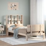 vidaXL Lit bibliothèque sans matelas 90x200 cm bois de pin massif