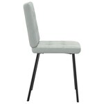 vidaXL Chaises à manger lot de 4 Gris clair Velours