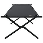 vidaXL Lit de camping pliant 2 Pièces Noir Tissu Oxford