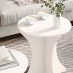 vidaXL Table basse 2 Pièces Blanc Bois massif en pin
