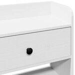 vidaXL Tête de lit avec rangement blanc 140 cm bois massif de pin