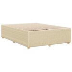 vidaXL Cadre de lit sans matelas crème 160x200 cm tissu