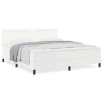 vidaXL Cadre de Lit avec Matelas Blanc 180 x 200 cm Faux cuir