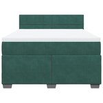 vidaXL Sommier à lattes de lit et matelas Vert foncé 140x190cm Velours