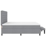 vidaXL Lit à ressorts avec matelas Gris clair 200 x 200 cm tissu