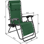 Tectake Chaise de jardin MATTEO - vert