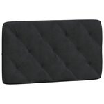 vidaXL Coussin de tête de lit noir 90 cm velours