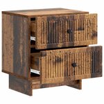 vidaXL Cabinet de chevet avec tiroir Bois ancien 43 x 34 5 x 47 5 cm