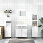vidaXL Armoire de bain blanc brillant 58x33x60 cm bois d'ingénierie