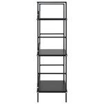 vidaXL Bibliothèque à 3 niveaux noir 60x27 6x90 5 cm bois d'ingénierie