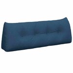 vidaXL Coussin de Dos Bleu 140 x 24 x 50 cm tissu