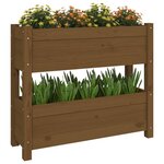 vidaXL Jardinière Marron miel 77x25x66 cm Bois massif de pin