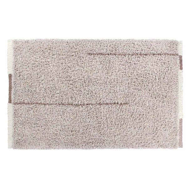 Tapis laine poils longs - naturel rose - 200 x 300 cm