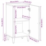 vidaXL Buffet avec porte Blanc 40 x 33 5 x 75 cm Bois de mangue massif