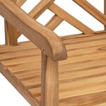 vidaXL Chaise de jardin 2 pc Bois de teck massif