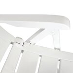 vidaXL 2 Pièces Chaises inclinables de jardin Plastique Blanc