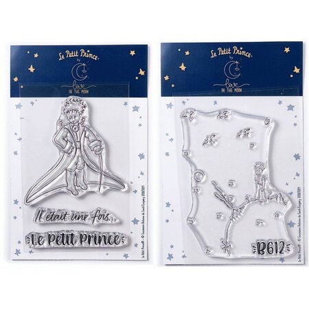 4 Tampons transparents Le Petit Prince Messages et Astéroïde