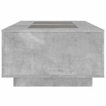 vidaXL Table basse avec LED infini gris béton 116x69x40 cm
