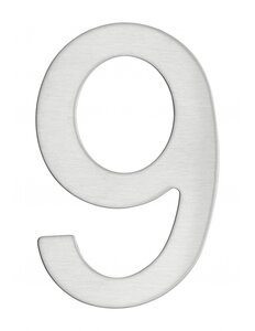 THIRARD - Chiffre 9 adhésif  inox  H.76mm - THIRARD