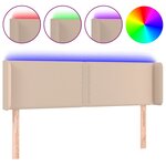 vidaXL Tête de lit à LED Cappuccino 147x16x78/88 cm Similicuir