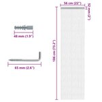 vidaXL Moustiquaire de porte à chaîne 56x186 cm aluminium