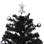 vidaXL Arbre de Noël neigeux avec base de parapluie Noir 75 cm PVC