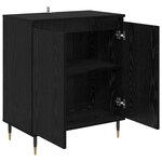 vidaXL Buffet Chêne noir 60 x 35 x 70 cm Bois d'ingénierie