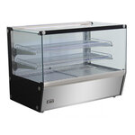 Vitrine chaude self-service 4 faces vitrées - 174 l - combisteel -  - acier inoxydable 868x580x671mm