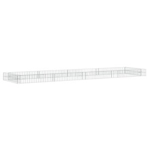 vidaXL Lit surélevé à gabion Acier galvanisé 400x100x20 cm